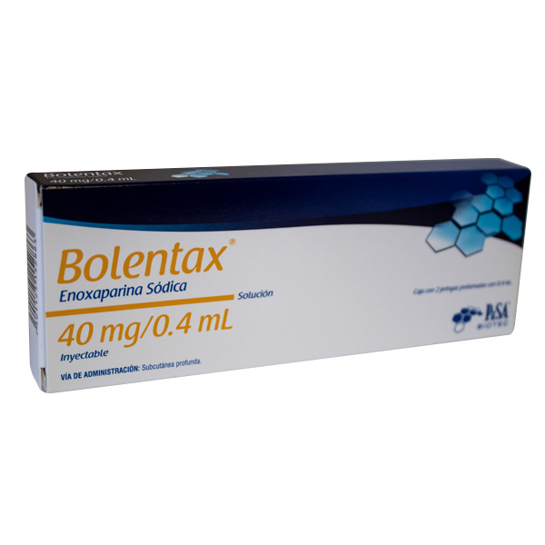 Bolentax vista frontal de medicamento en presentación de 40 mg