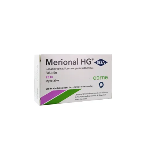 Merional HG 75 UI vista frontal de medicamento