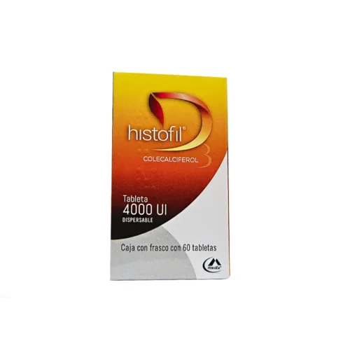 Histofil 4000 UI medicamento con 60 tabletas.