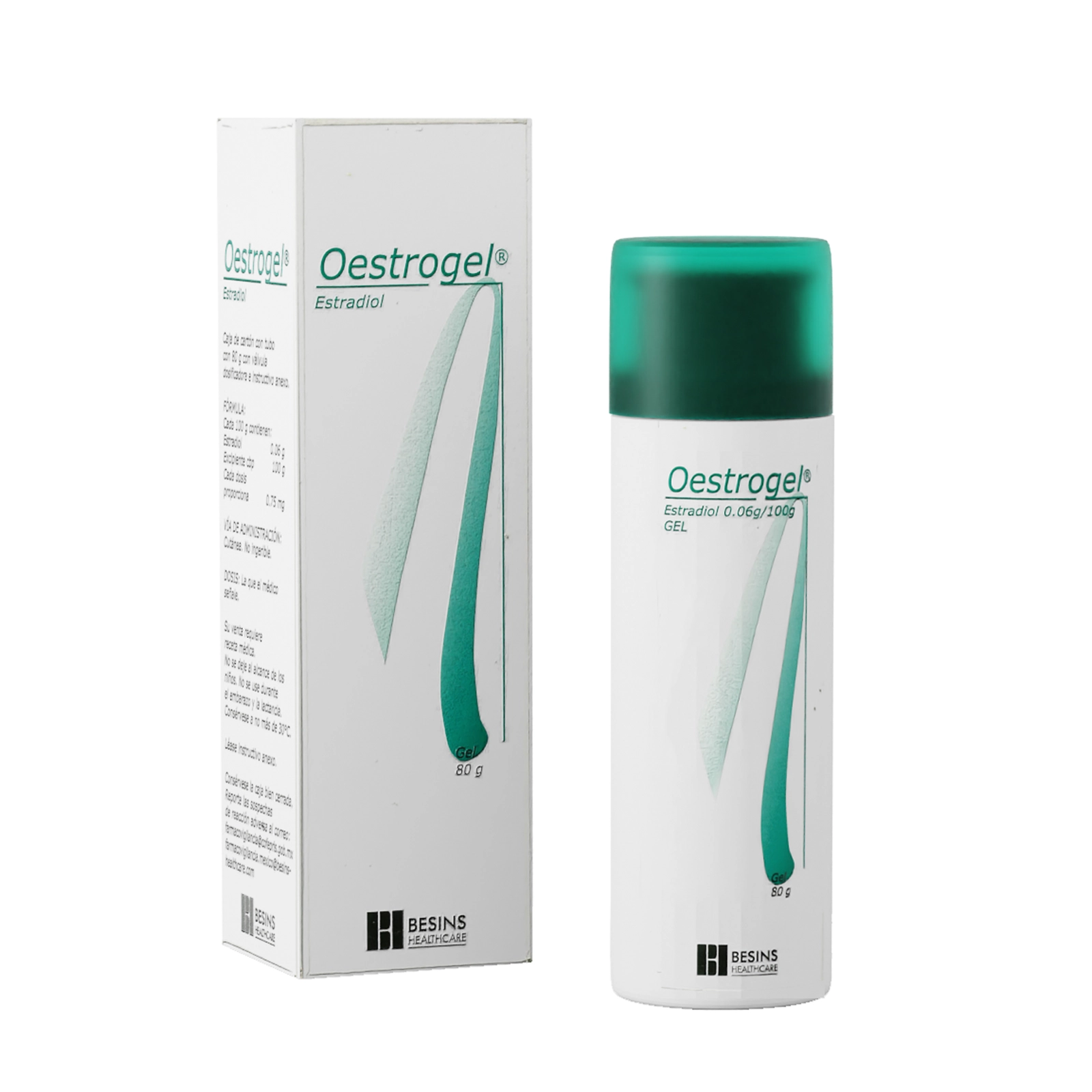 Oestrogel estradiol, empaque y gel