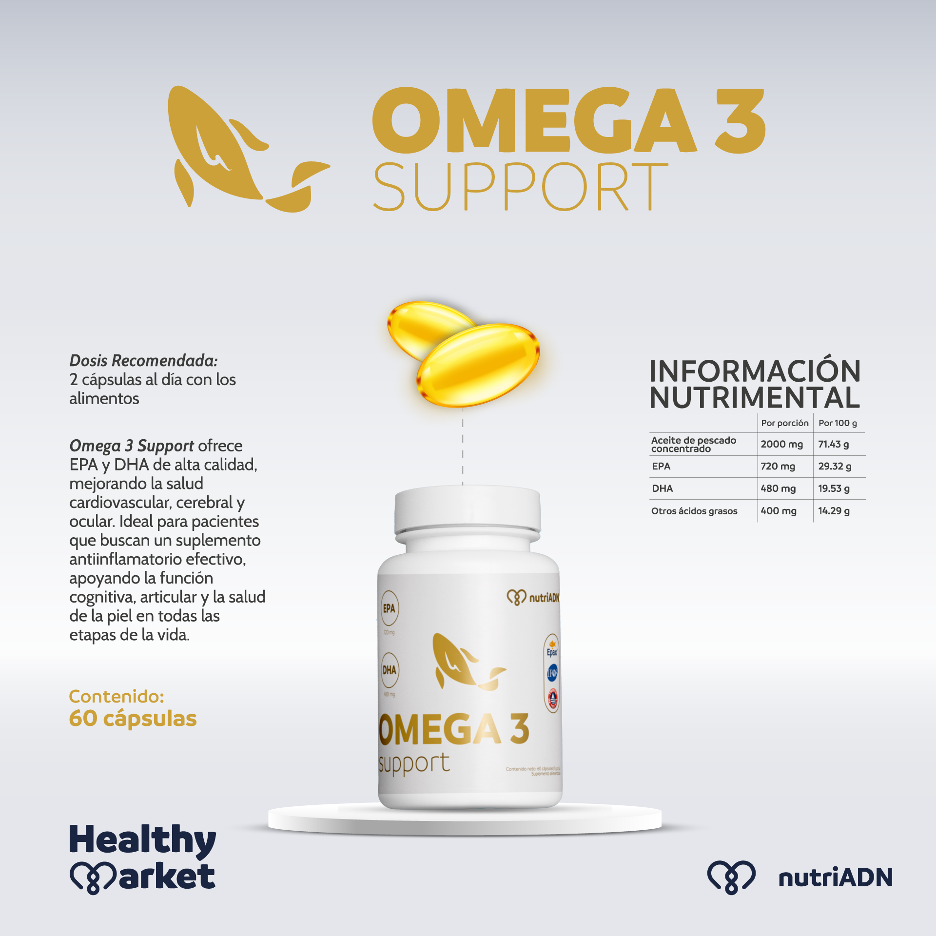 Omega 3 Support 60 caps / PRECIO DE LANZAMIENTO - Image 2